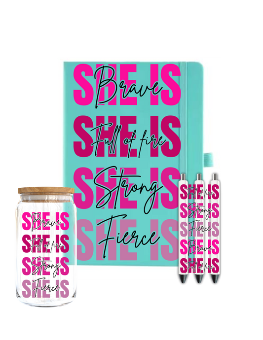 She is -Journal UV DTF DECAL