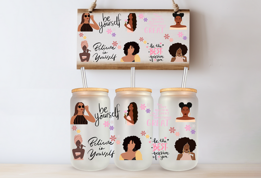 Black girl Affirmations - UV DTF Wrap -Double Sided UVDTF