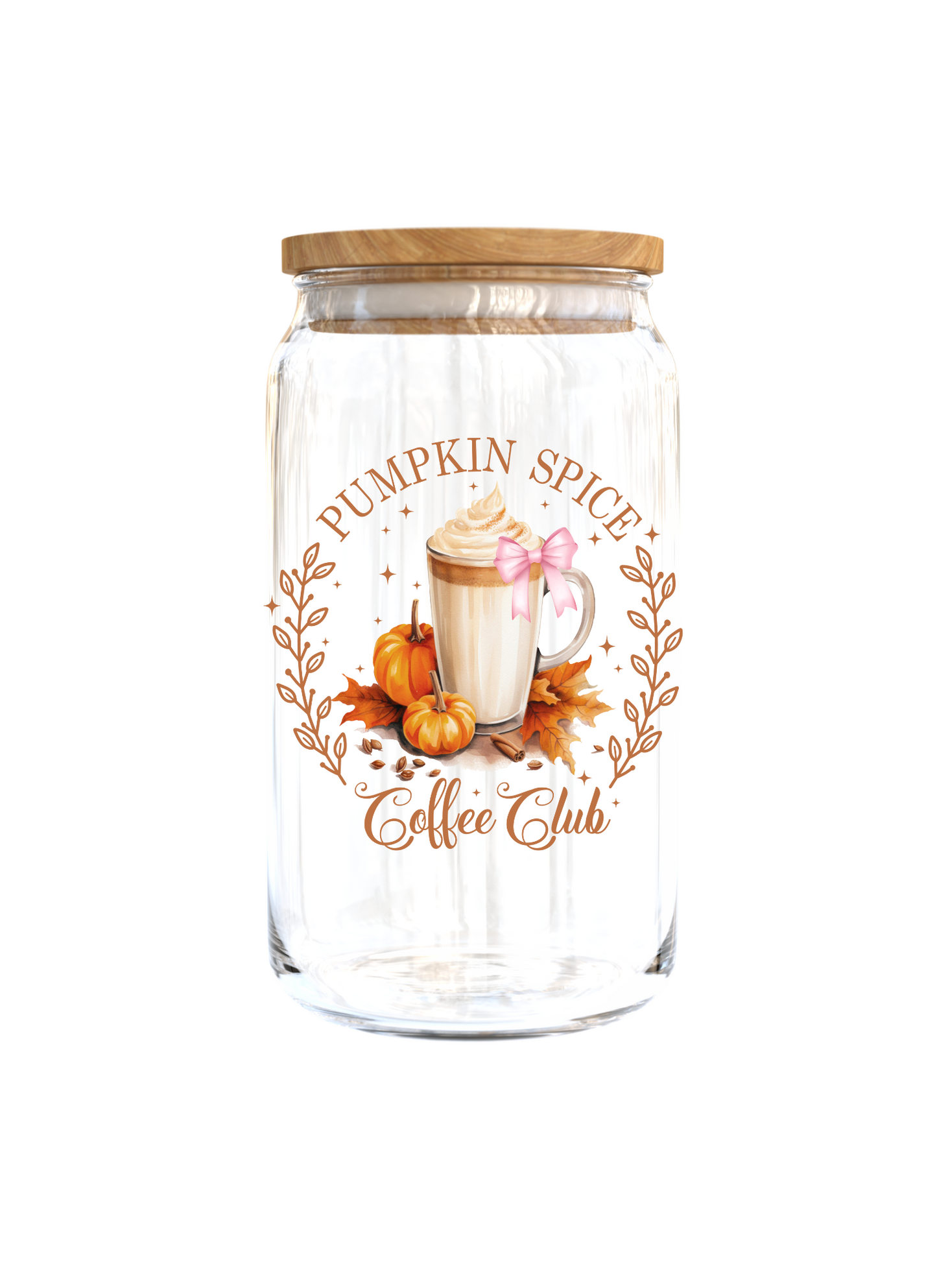 Pumpkin Spice Coffee Club | UV DTF DECAL 3''(Double Sided image)