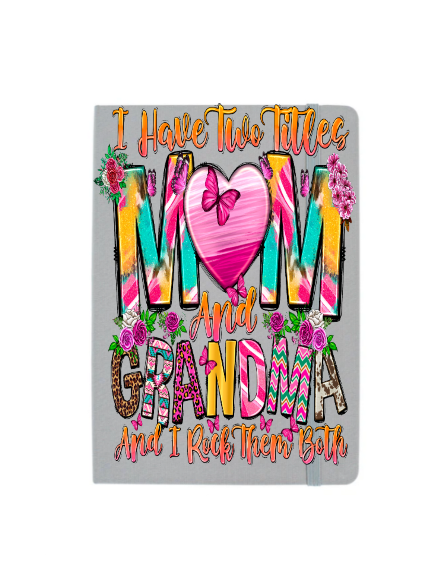 I have two titles mom & grandma Journal UV DTF DECAL