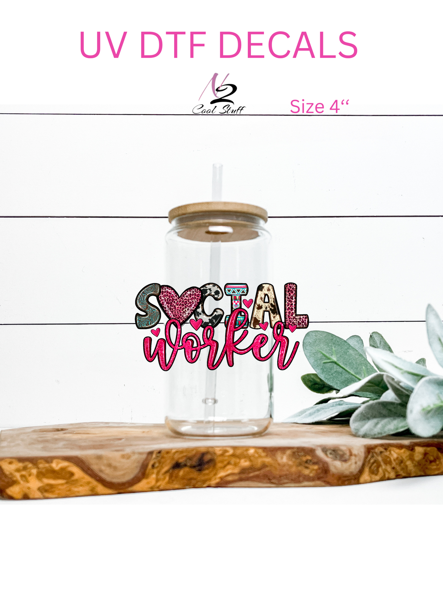 Social  Worker - UV DTF Decal