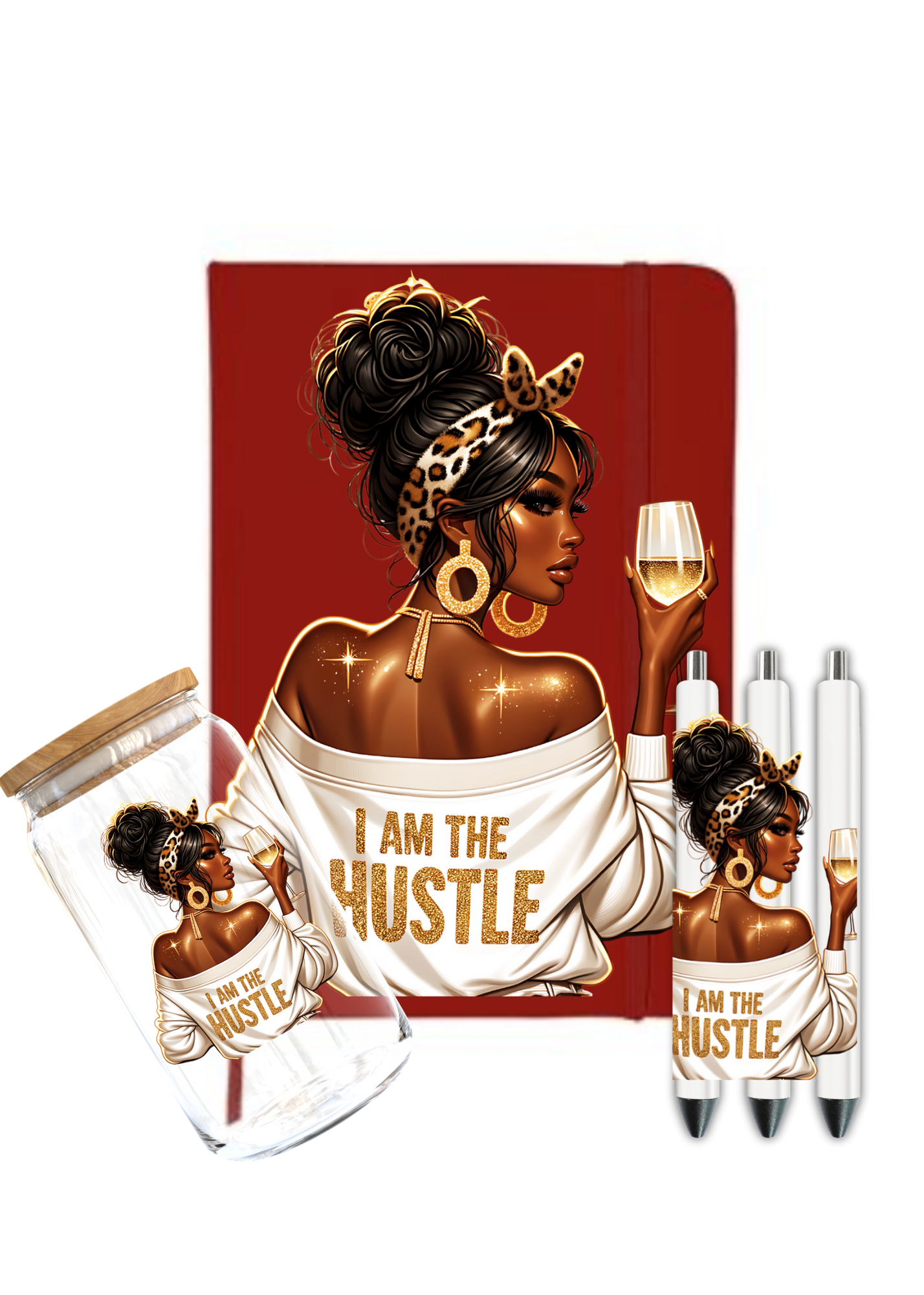 I am the hustle -Journal UV DTF DECAL