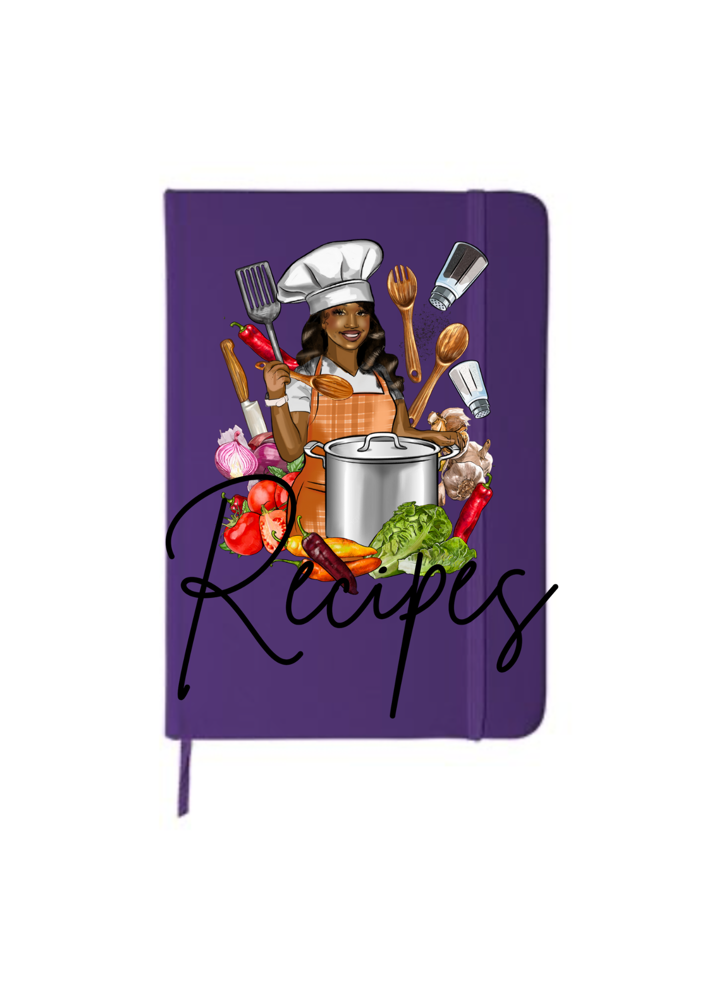 Recipes- Black Woman -Journal UV DTF DECAL