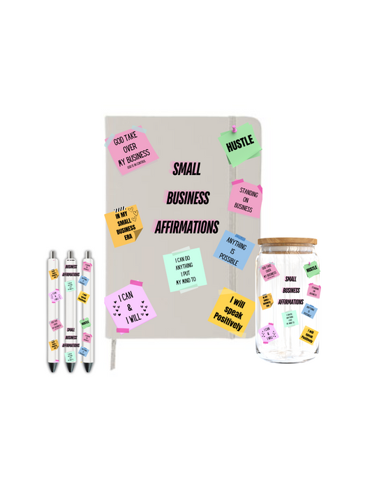 Small Business affirmations -Journal UV DTF DECAL