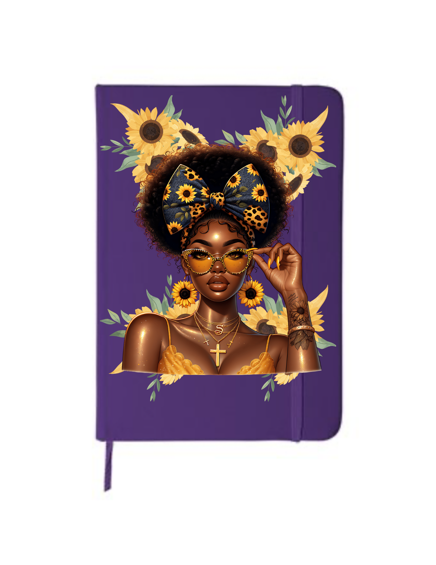 Sunflower lady- Journal UV DTF DECAL