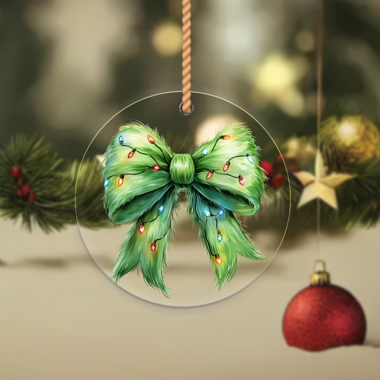 Ribbon -Green - Christmas Ornament UV DTF