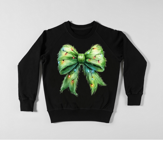 Green Ribbon Bow 11'' DTF transfer