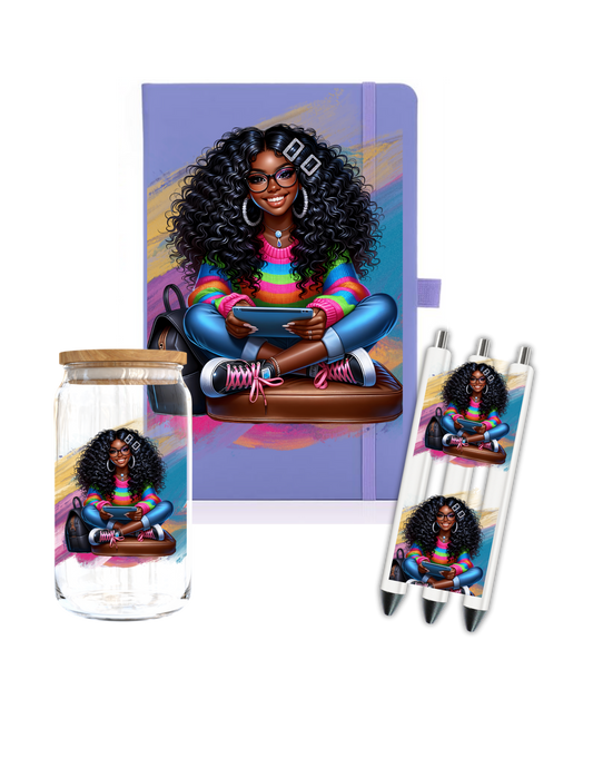 Black woman -Journal UV DTF DECAL