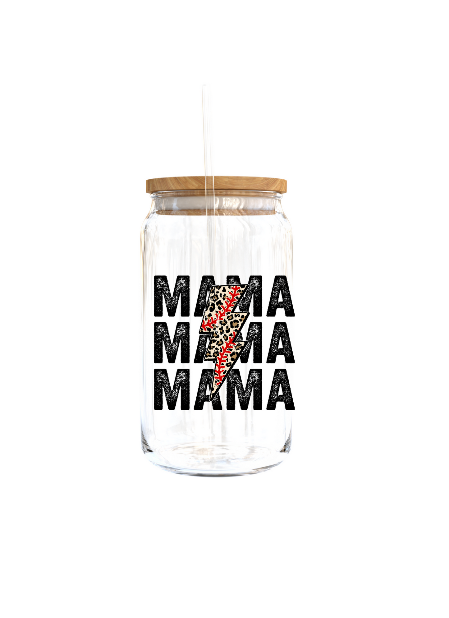 Mama bolt leopard-UV DTF DECAL 3''