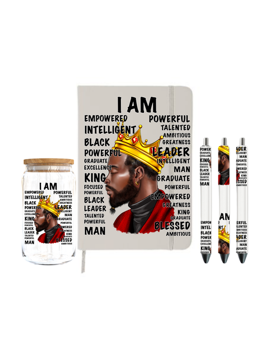 I am ( Affirmation for Black men) | Journal  UV DTF DECAL