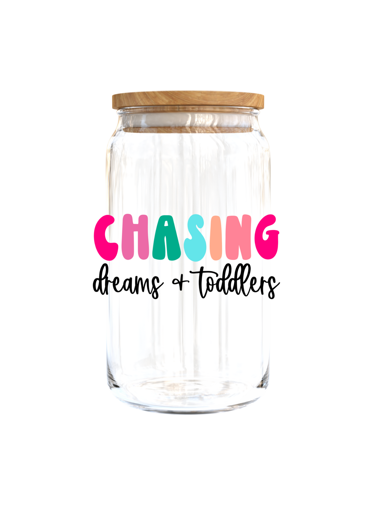 Chasing dreams & Toddlers | UV DTF DECAL 3''(Double Sided image)