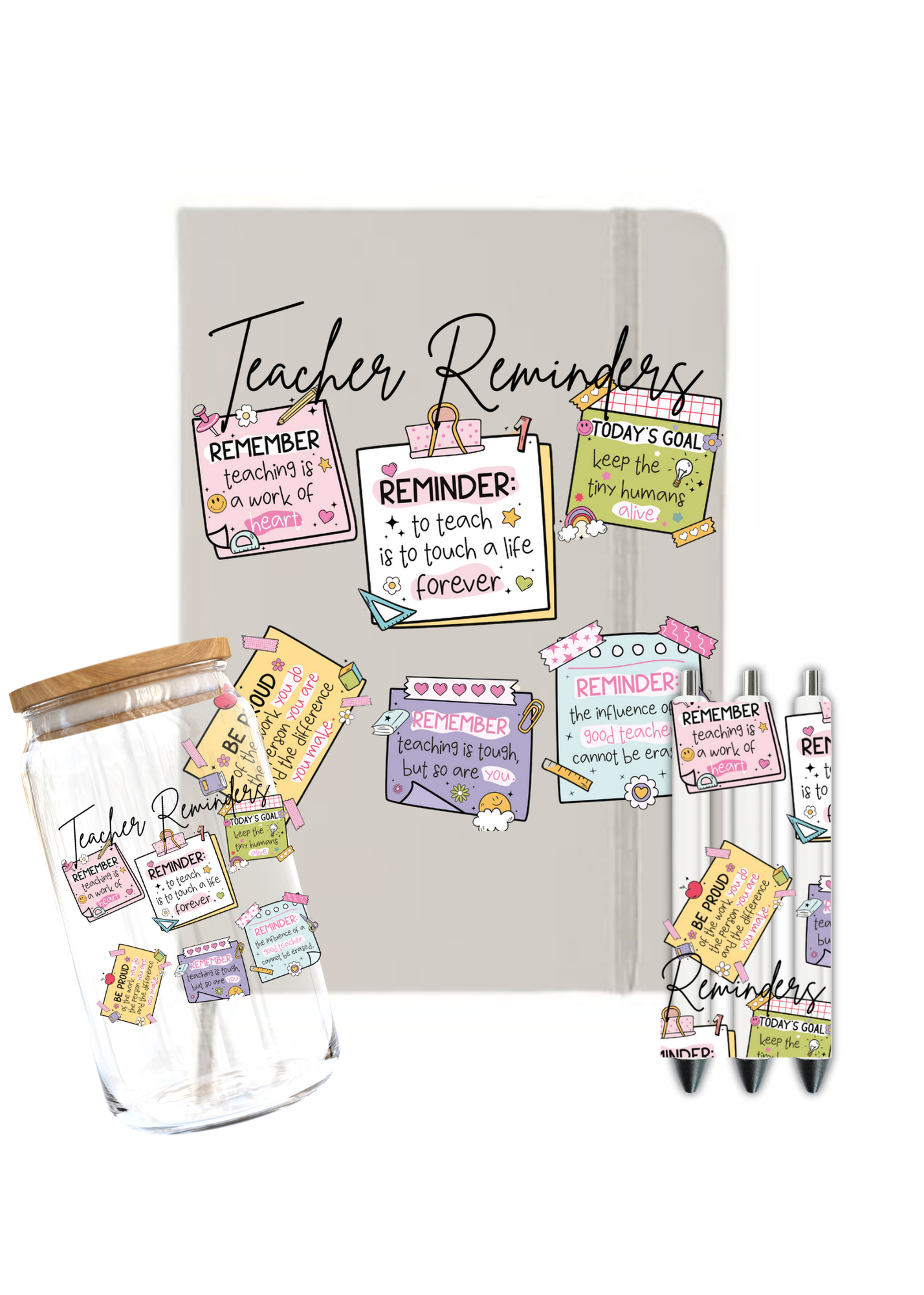 Teacher Reminders-Journal UV DTF DECAL