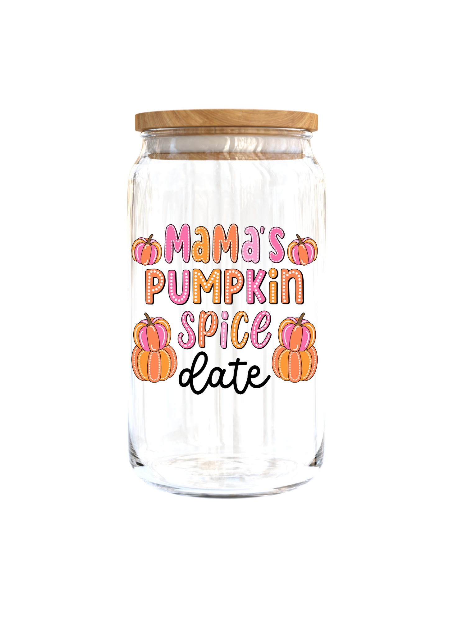 Mama needs pumpkin spice  |(Parent & ME) | UV DTF DECAL 3''(Double Sided image)