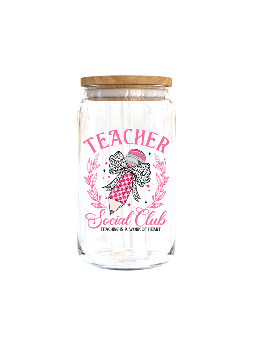 Teacher Social Club- UV DTF DECAL 3'' (Double Sided)