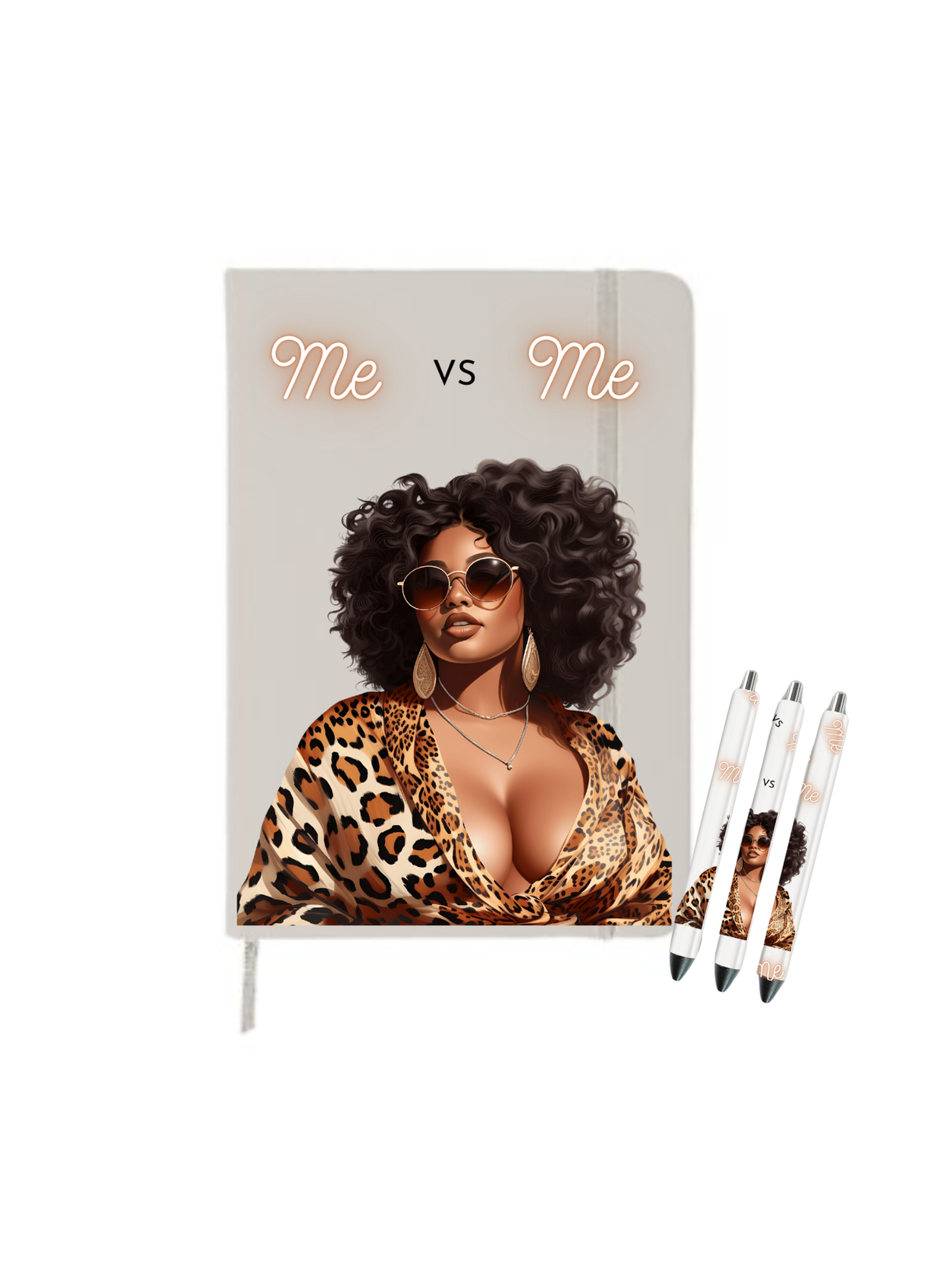 Me vs Me -Black girl  | Journal UV DTF DECAL