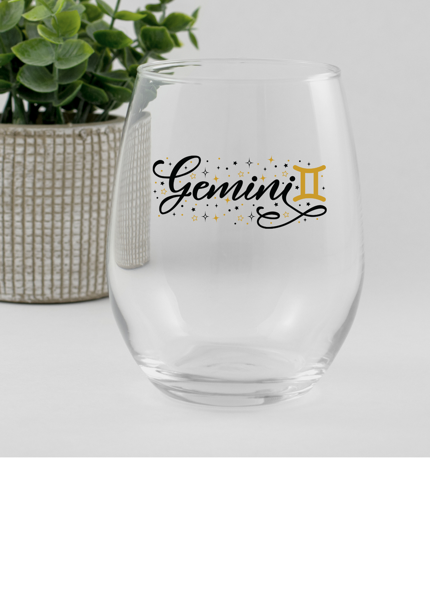 Gemini| UV DTF Wine DECAL (Double Sided image)