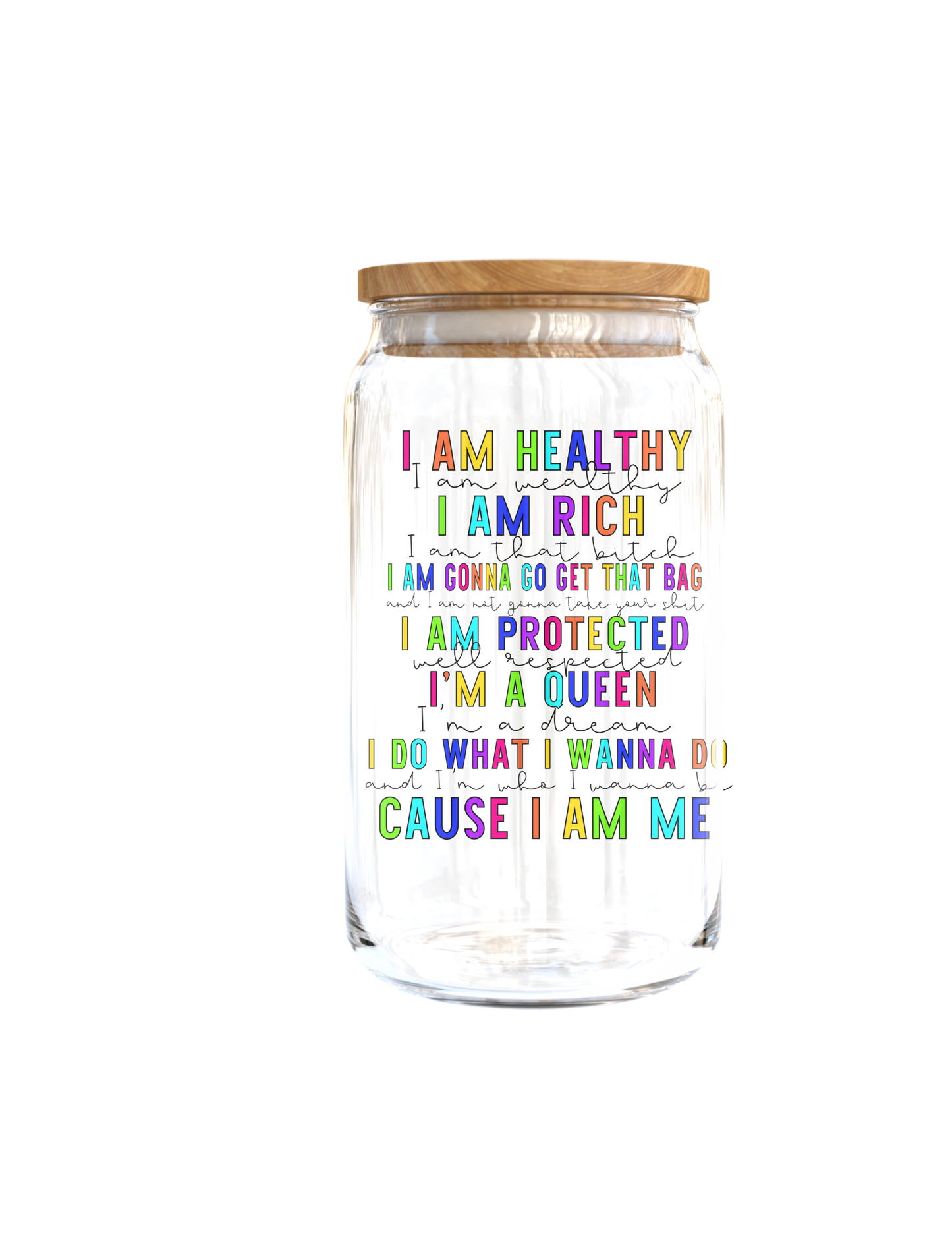 I am healthy etc- Journal UV DTF DECAL