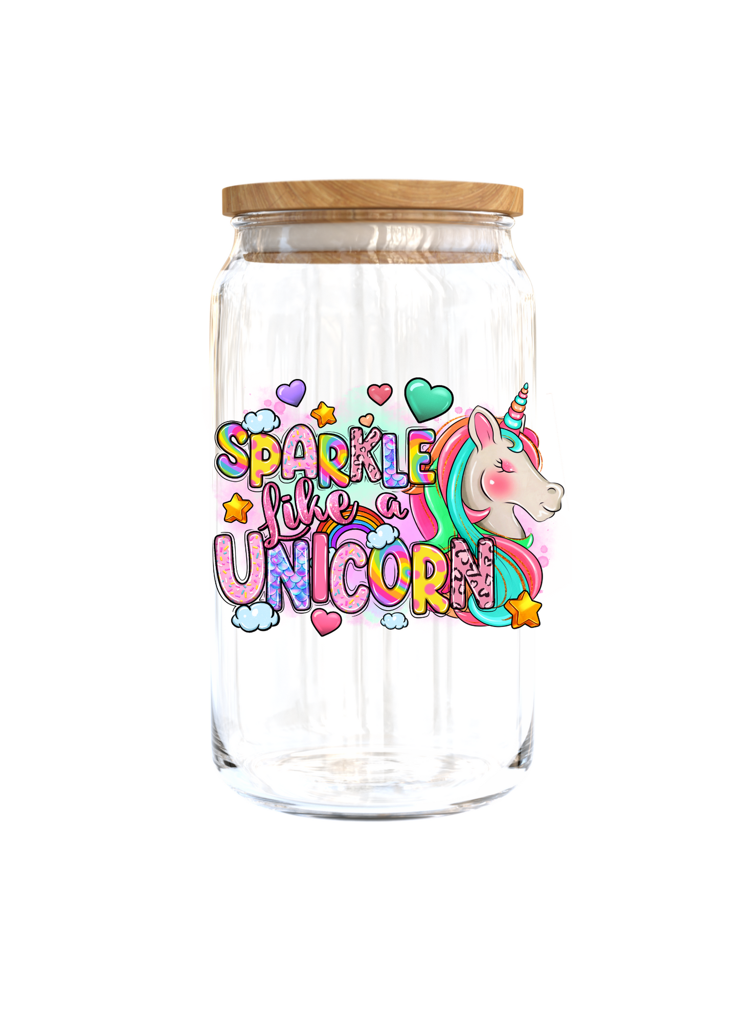 Sparkle like a Unicorn | UV DTF DECAL 3''(Double Sided image)