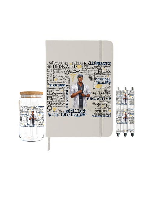 Nurse (black man)-Journal UV DTF DECAL