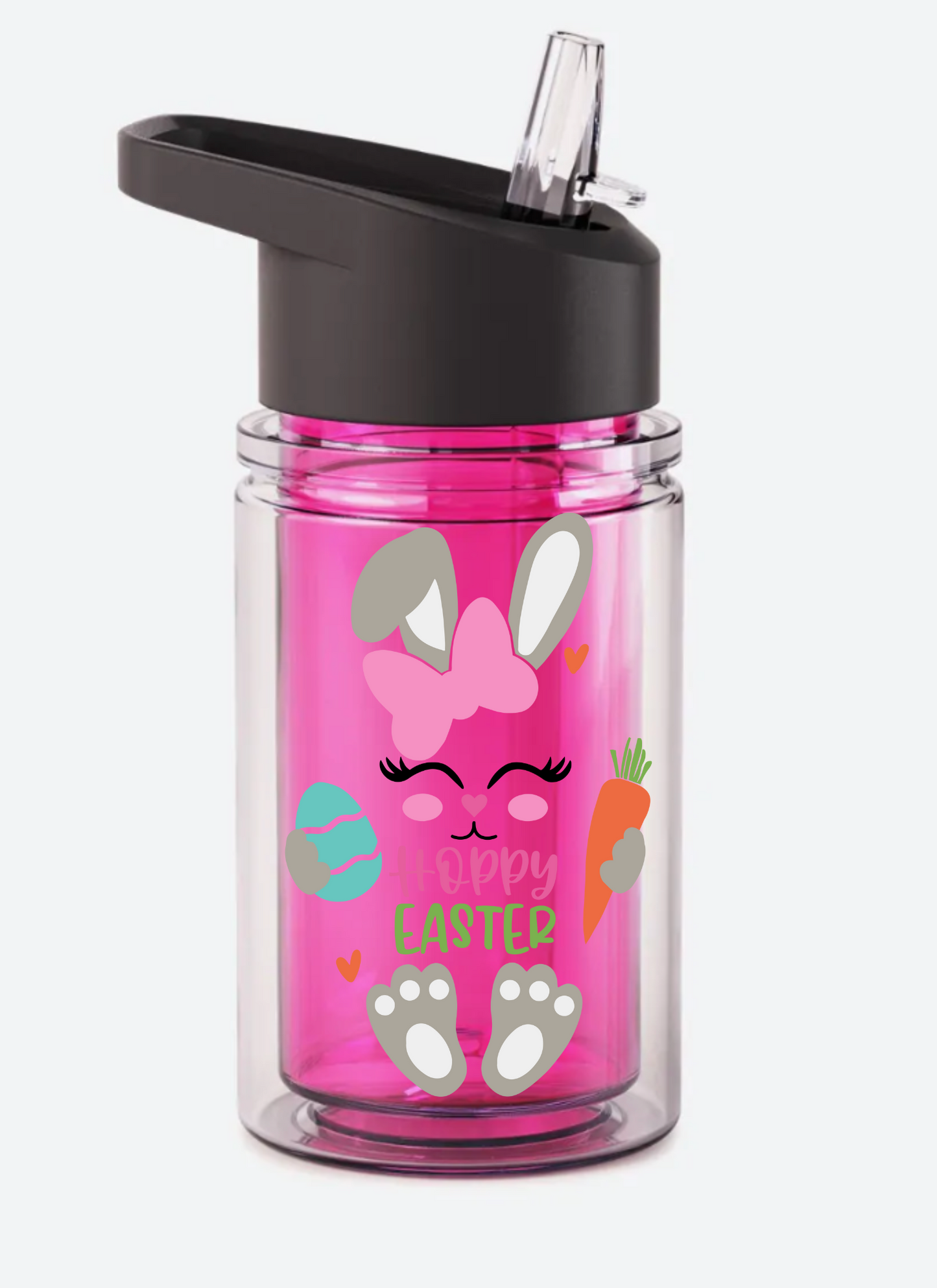 Hoppy Easter pink bow- UV DTF DECAL 3''