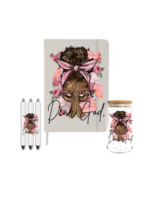 Dear God (Black girl ) -Journal UV DTF DECAL