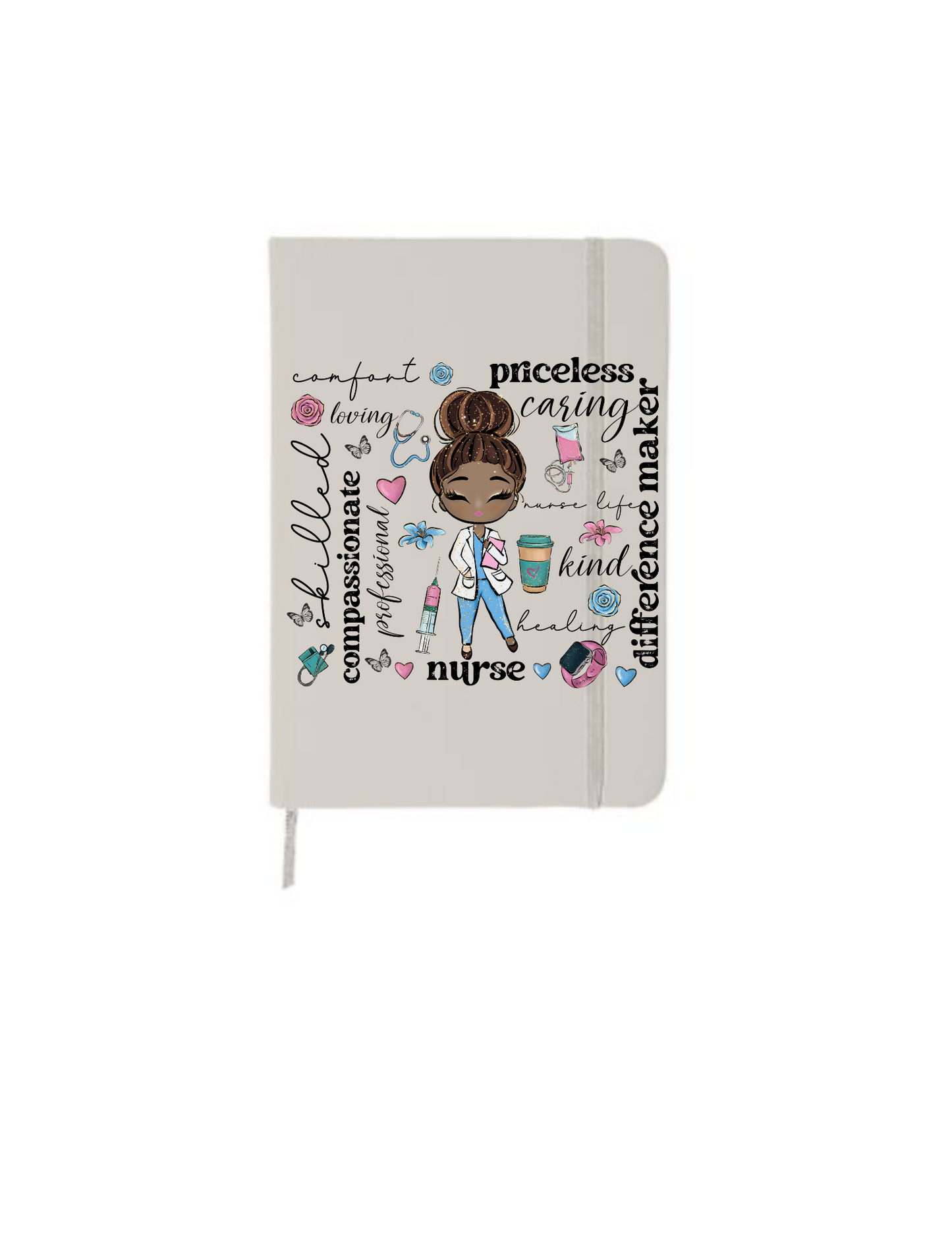 Nurse (black woman) -Journal UV DTF DECAL