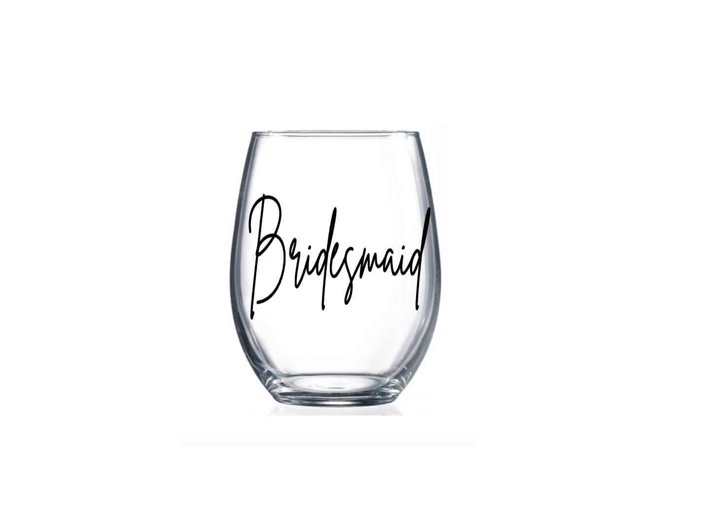 Bridesmaid - UV DTF DECAL 3''  *Can be applied on Wine or Glass Can*