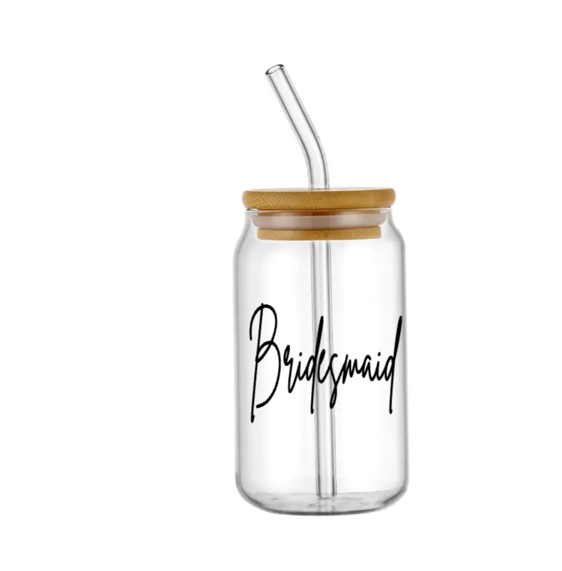 Bridesmaid - UV DTF DECAL 3''  *Can be applied on Wine or Glass Can*