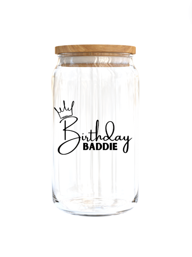 Birthday Baddie | UV DTF DECAL 3''(Double Sided image)