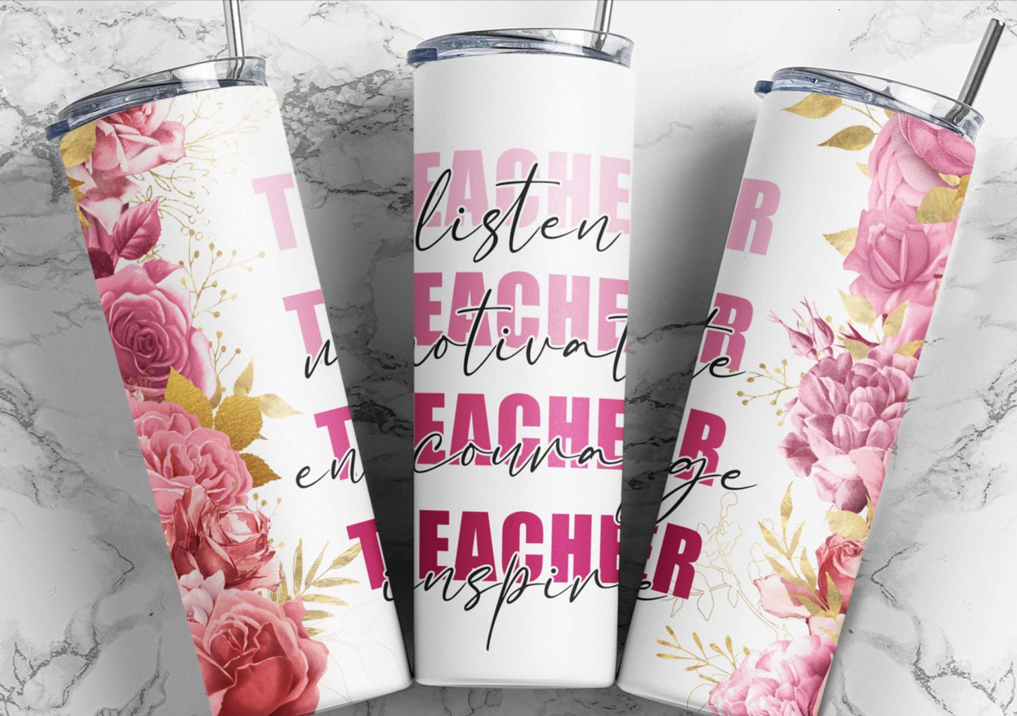 Teacher -20oz Skinny Tumbler Sublimation