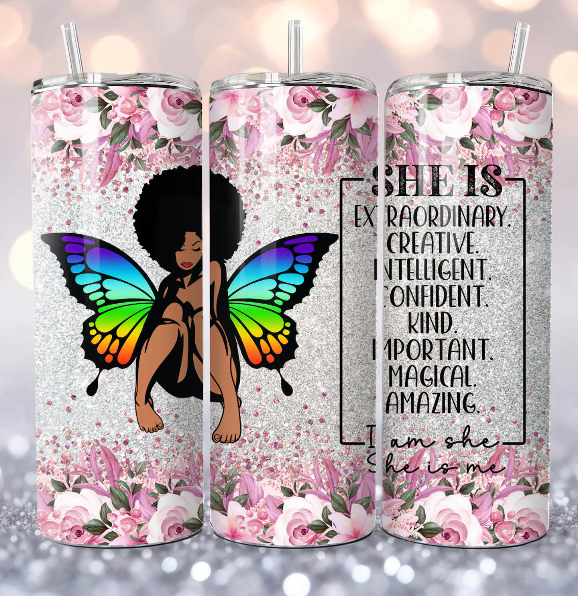 I am see,she is me20oz Skinny Tumbler Sublimation