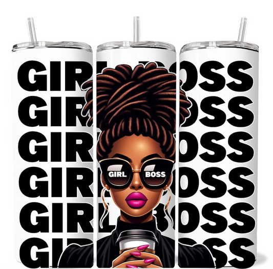 Girl Boss- 20oz Skinny Tumbler Sublimation