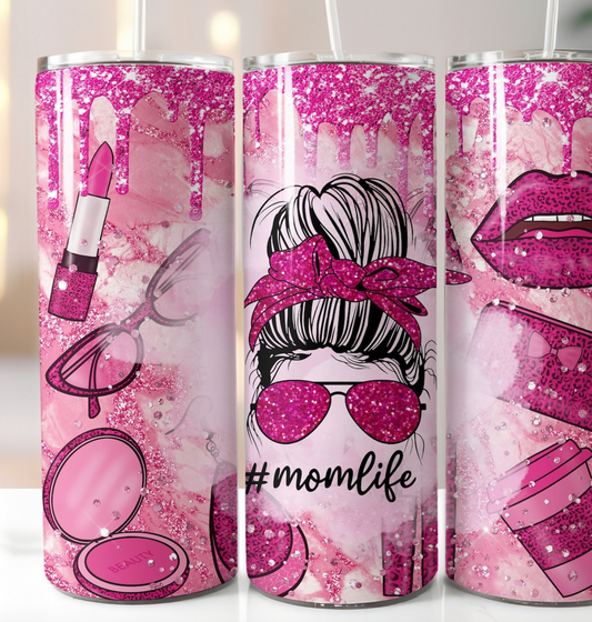 Mom like-pink  20oz Skinny Tumbler Sublimation