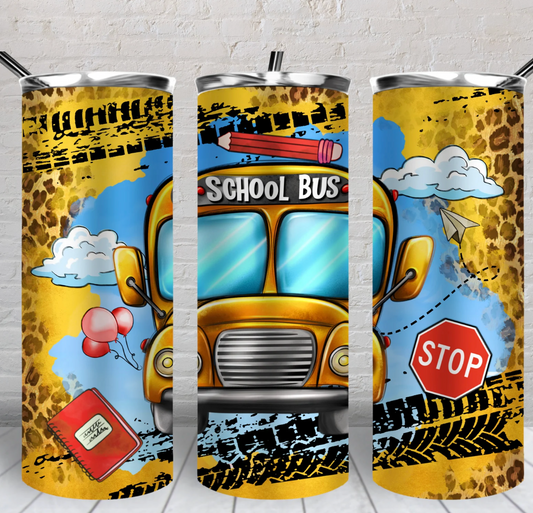 School bus-20oz Skinny Tumbler Sublimation