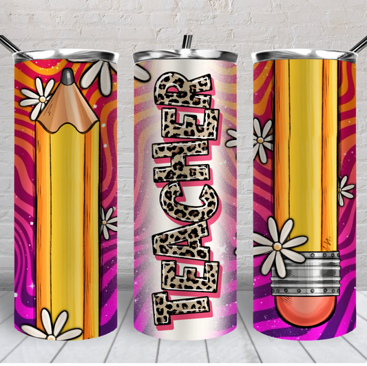 Pencil teacher 20oz Skinny Tumbler