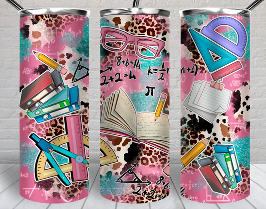 Math Teacher 20oz Skinny Tumbler Sublimation