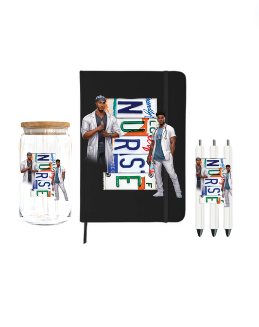 Male Nurse (black man)-Journal  UV DTF DECAL