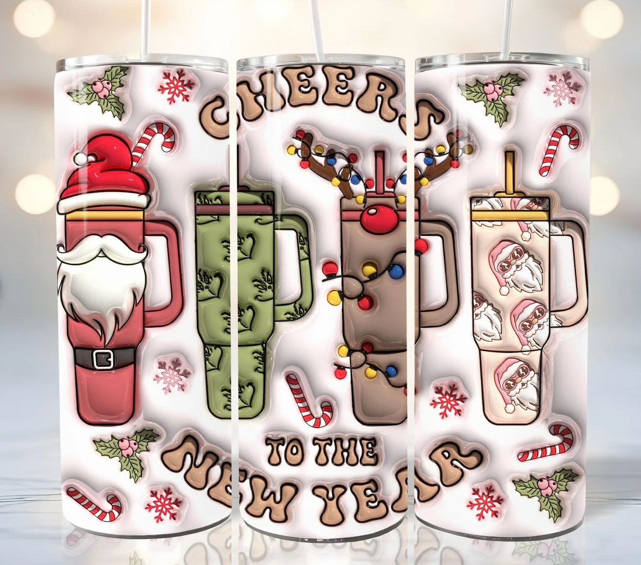 Cheer.. Christmas related-20oz Skinny Tumbler