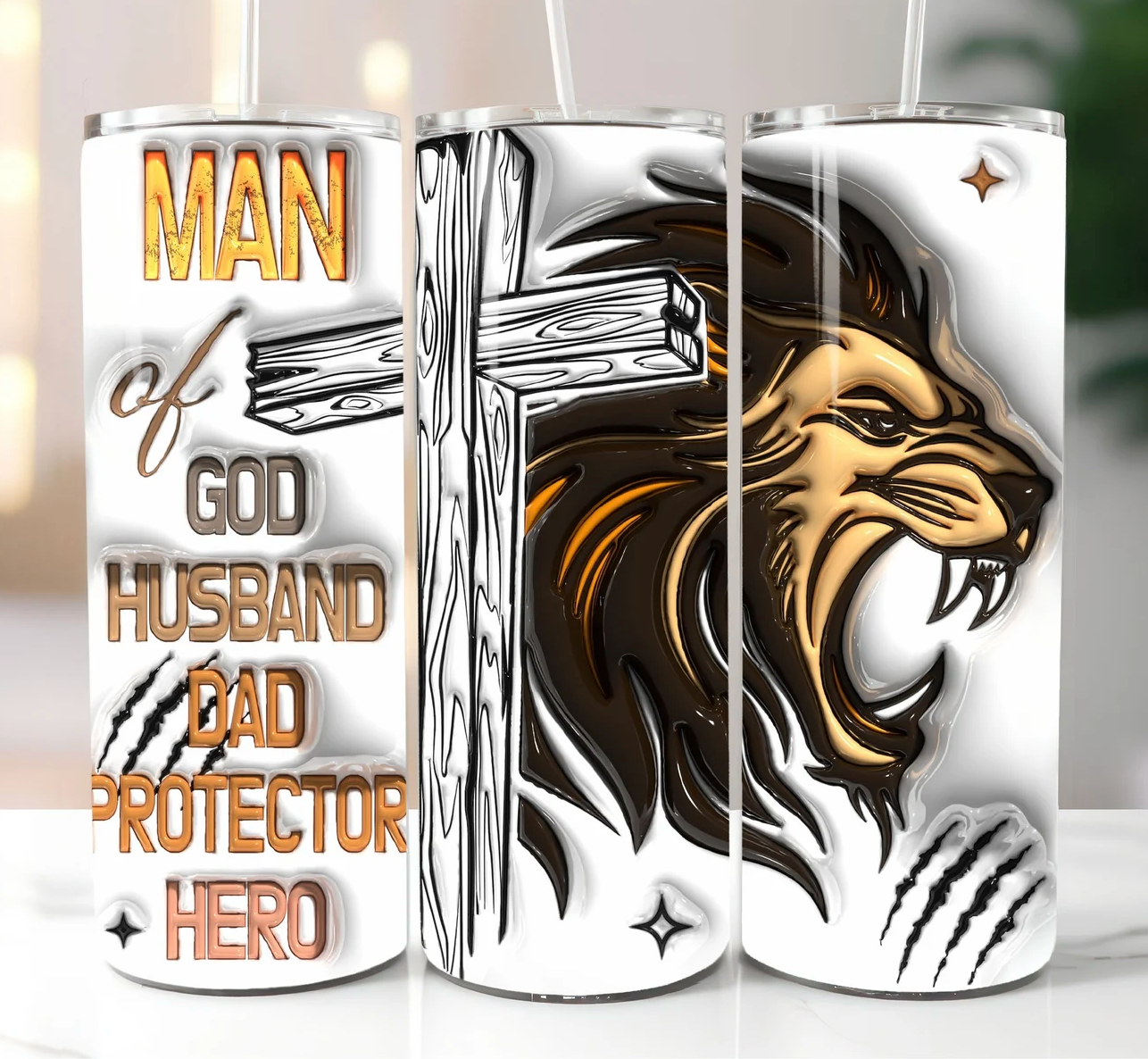 Man of God Husband -20oz Skinny Tumbler