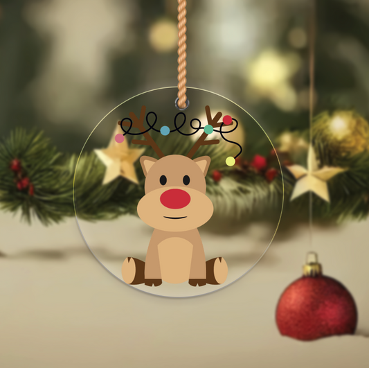 Cute Reindeer - Christmas Ornament UV DTF