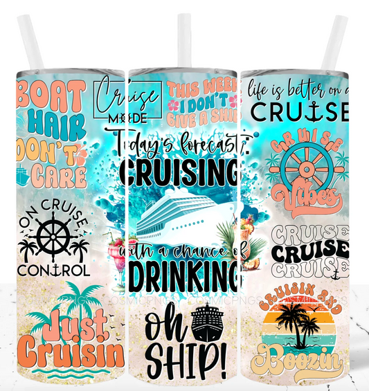 Cruise Tumbler Wrap -20oz Skinny Tumbler