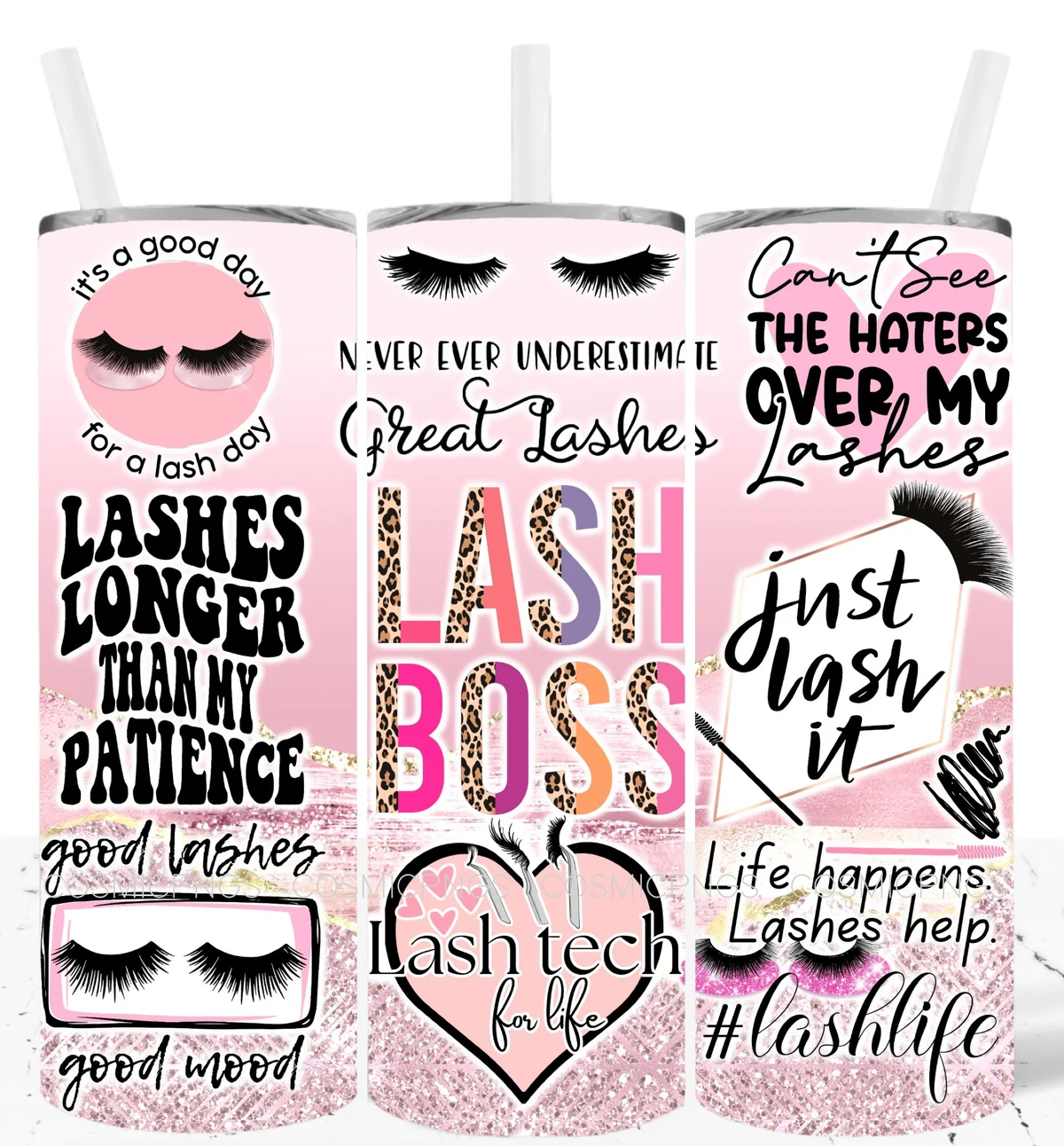 Lash Boss tumbler-20oz Skinny Tumbler