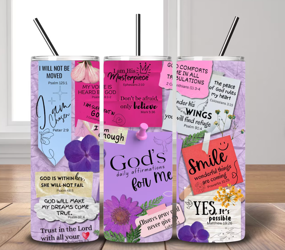 Inspirational Scripture-20oz Skinny Tumbler