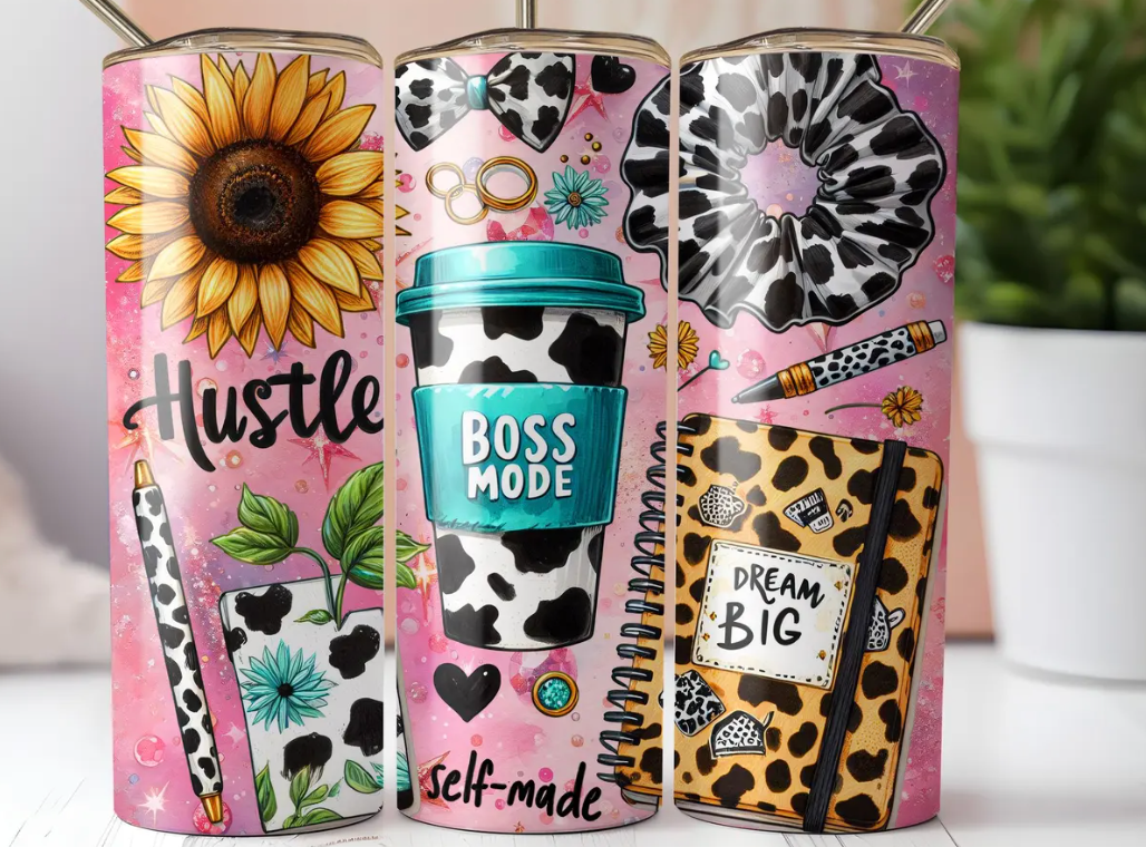 Boss Babe -hustle-20oz Skinny Tumbler (Copy)