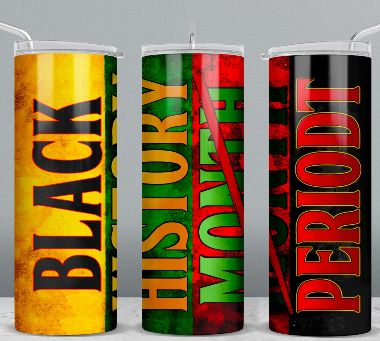 Black History Month periodt   -20oz Skinny Tumbler ( balck history theme)