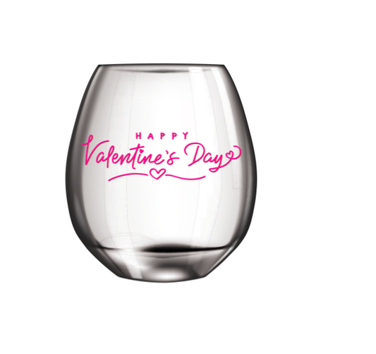 Happy Valentines Day -pink-UV DTF DECAL 3''