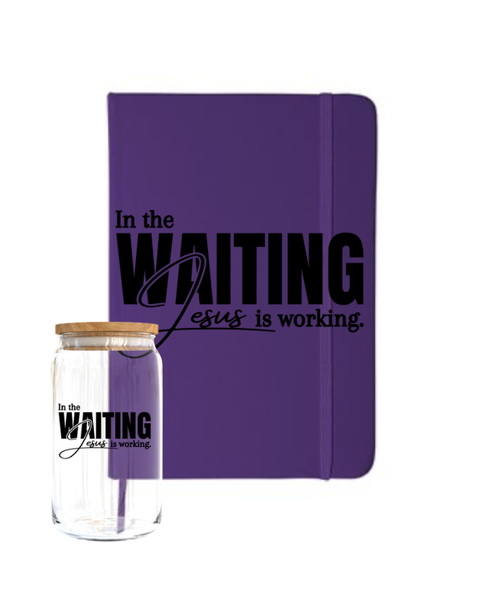 in the Waiting jesus is working - Journal UV DTF DECAL