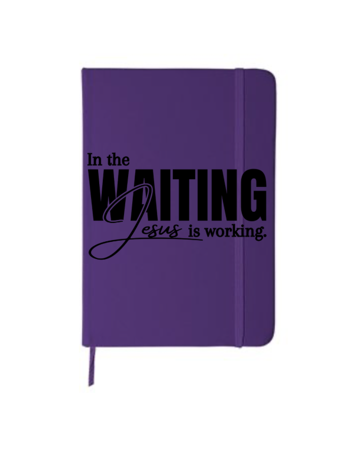 in the Waiting jesus is working - Journal UV DTF DECAL