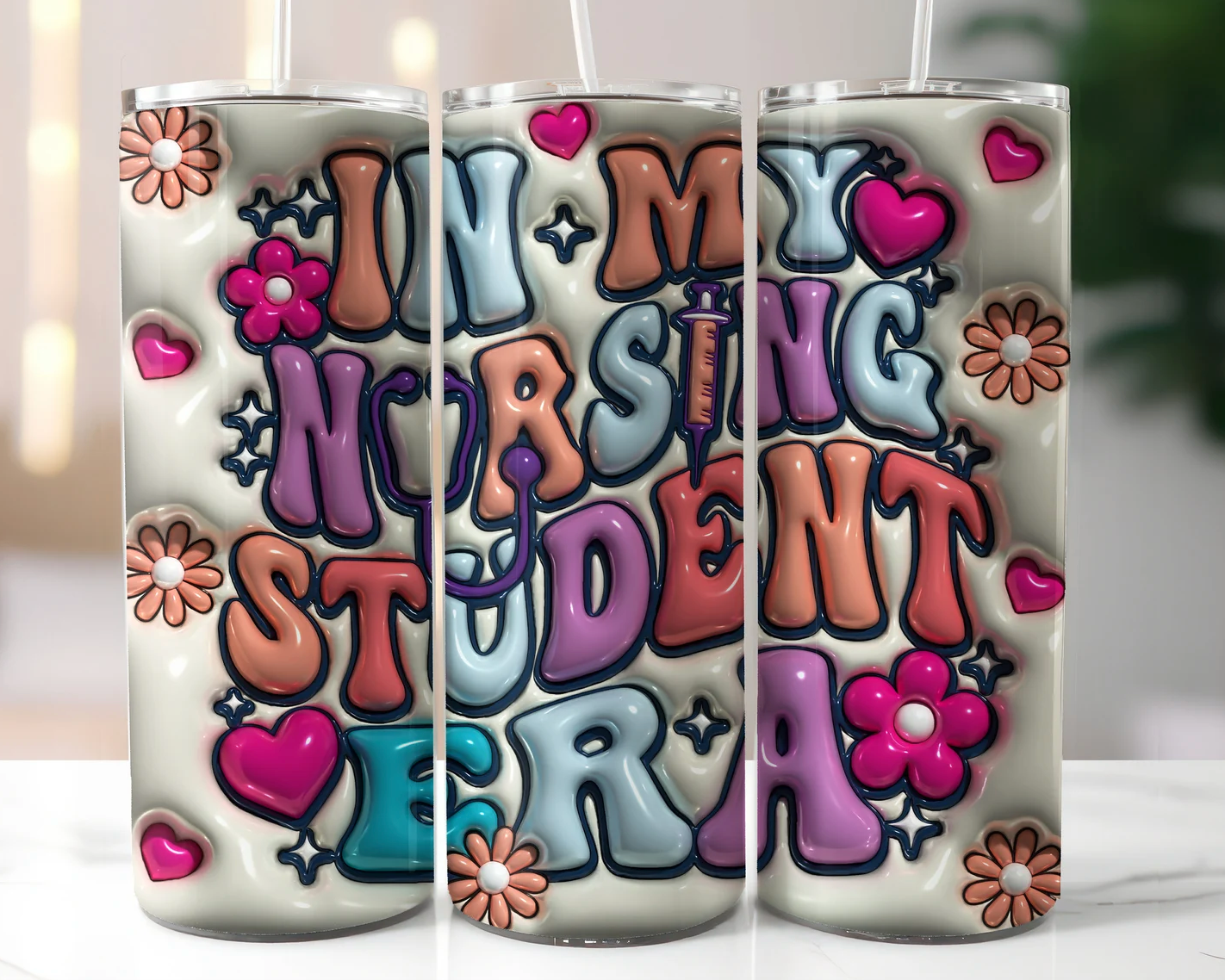 Nurse Student Era 20oz Skinny Tumbler Sublimation