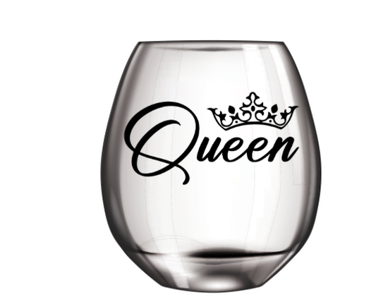 King or Queen - UV DTF DECAL 3''  *Can be applied on Wine or Glass Can*